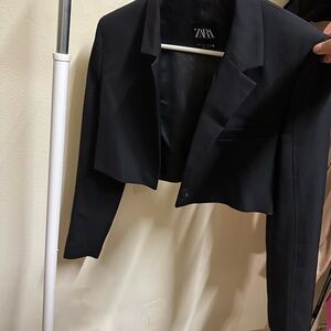 Zara Black Women's Cropped Blazer